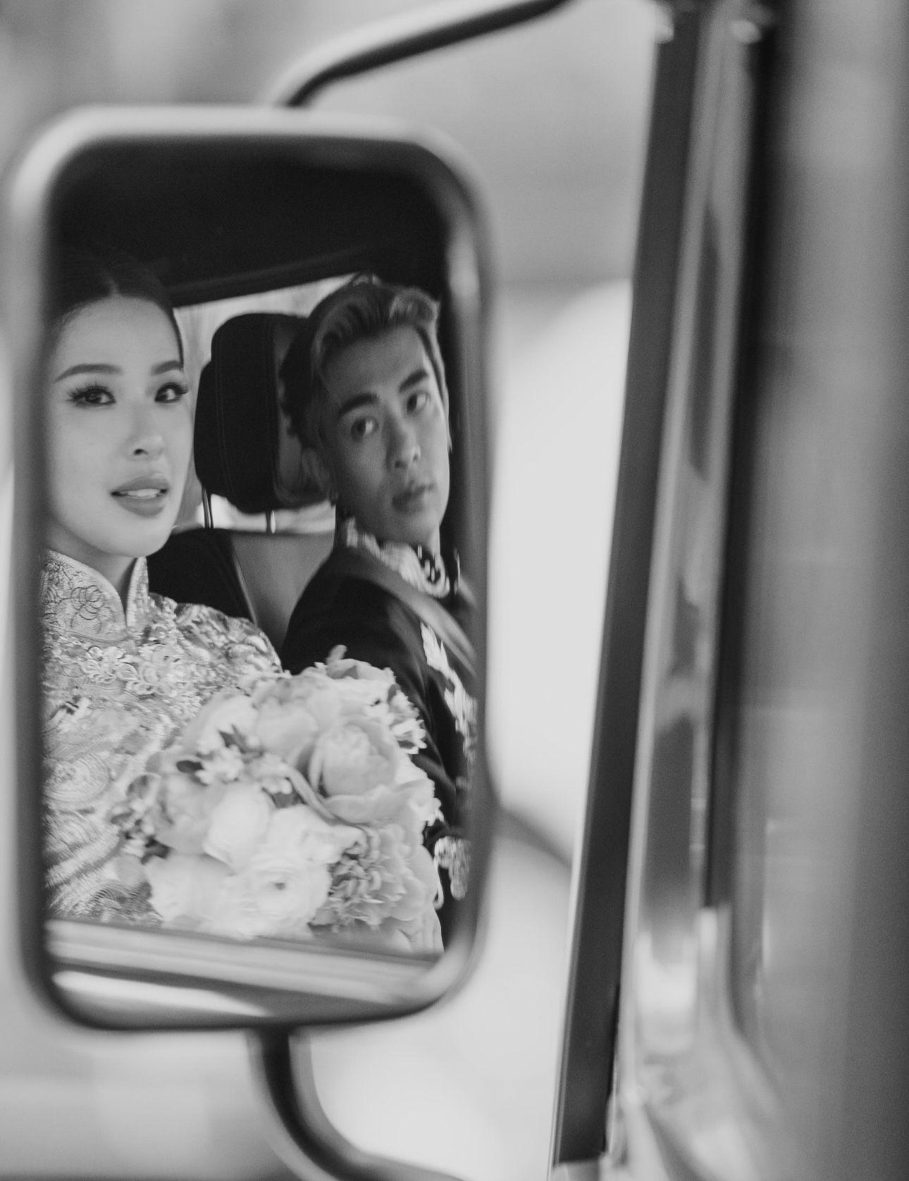 Tyson Yoshi與Christy穿上中式禮服,在社交網分享靚相。