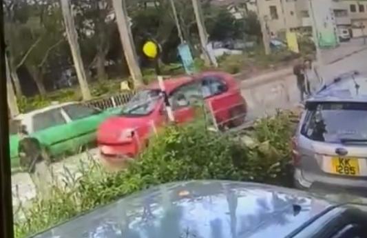 錦上路發生交通意外。(網上影片截圖)