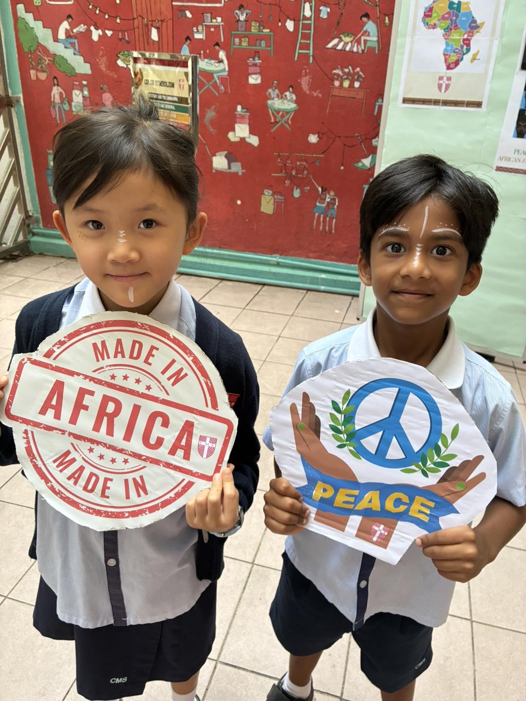 學校每年舉辦國際和平日(International Day of Peace)主題活動,學習和平共處。(學校提供)