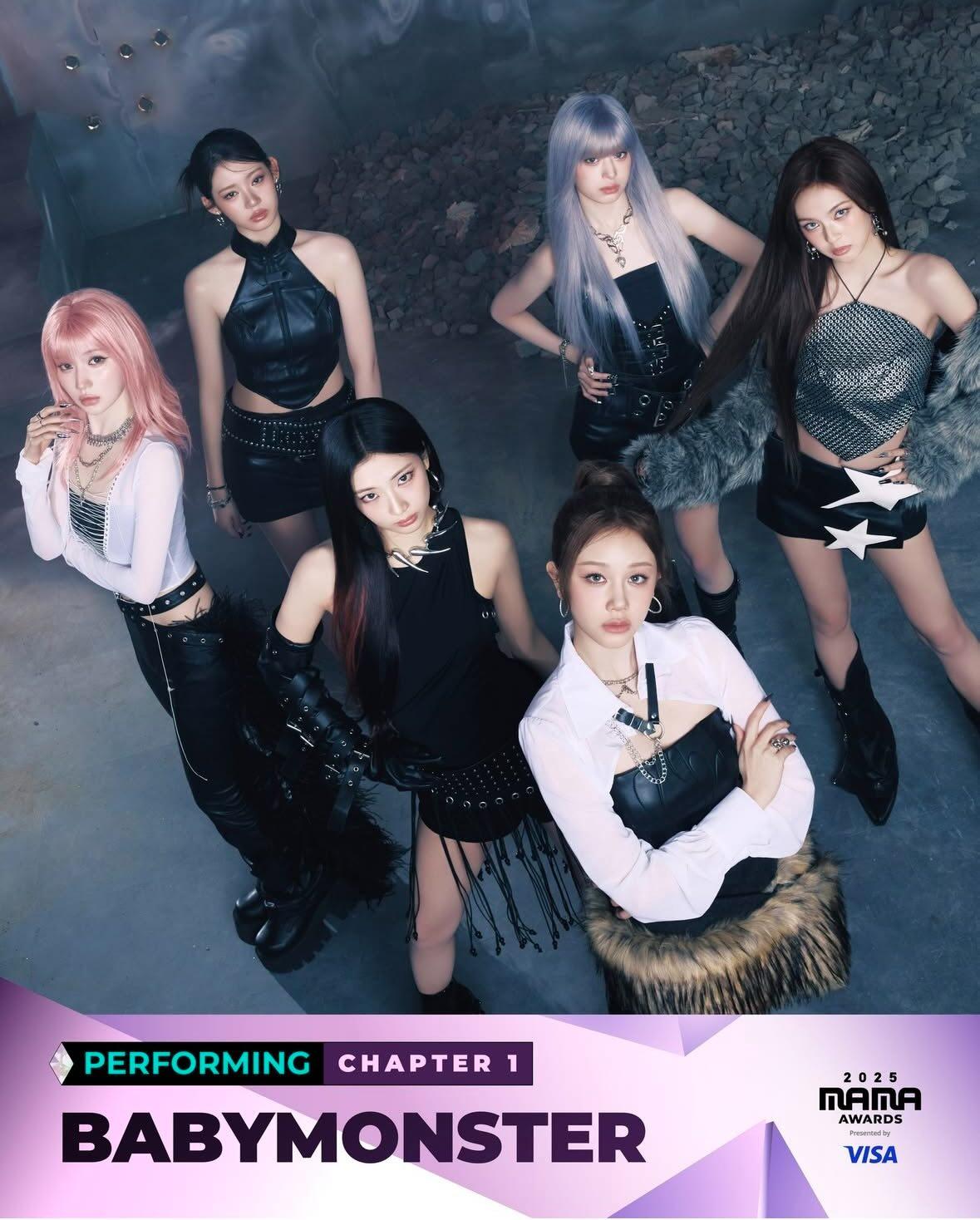 近日憑歌曲《WE GO UP》獲得極好成績的BABYMONSTER,亦會在MAMA獻技。