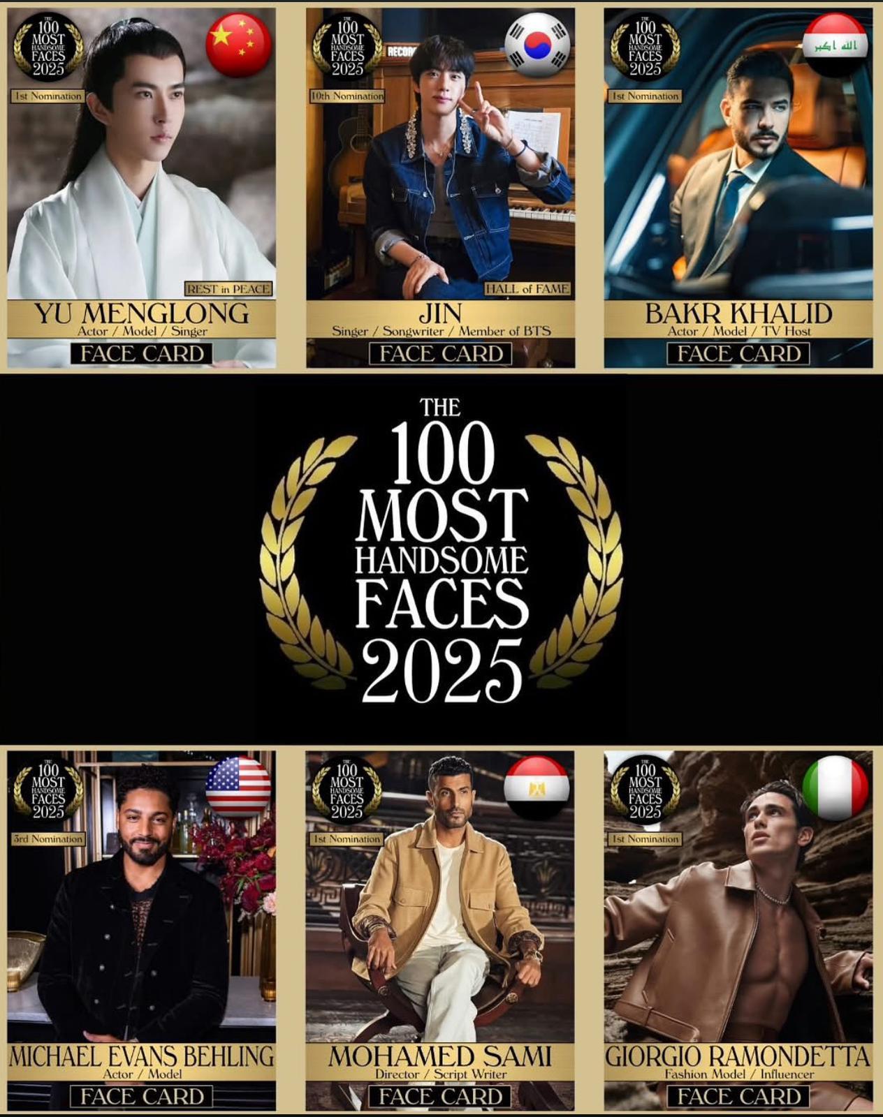 美國電影網站「TC Candler」今日公布于朦朧已列入2025年全球百大型男提名