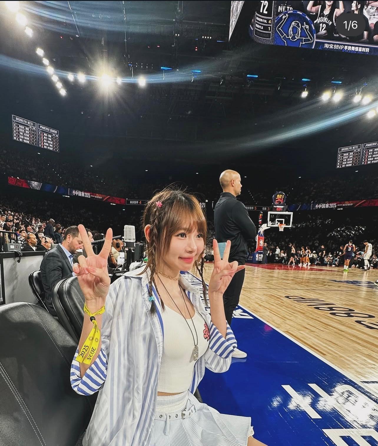 林明禎現身在澳門舉行的「NBA球迷日」活動,同場的Edan澄清純是大會邀請對方觀賽。