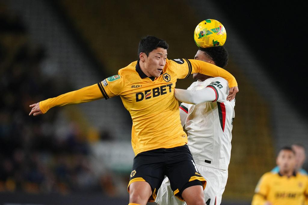 狼隊前鋒黃喜燦今季英超7場攻入1球。