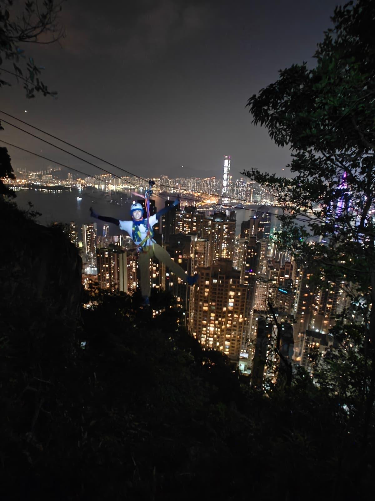 Alton挑戰太平山夜飛索.