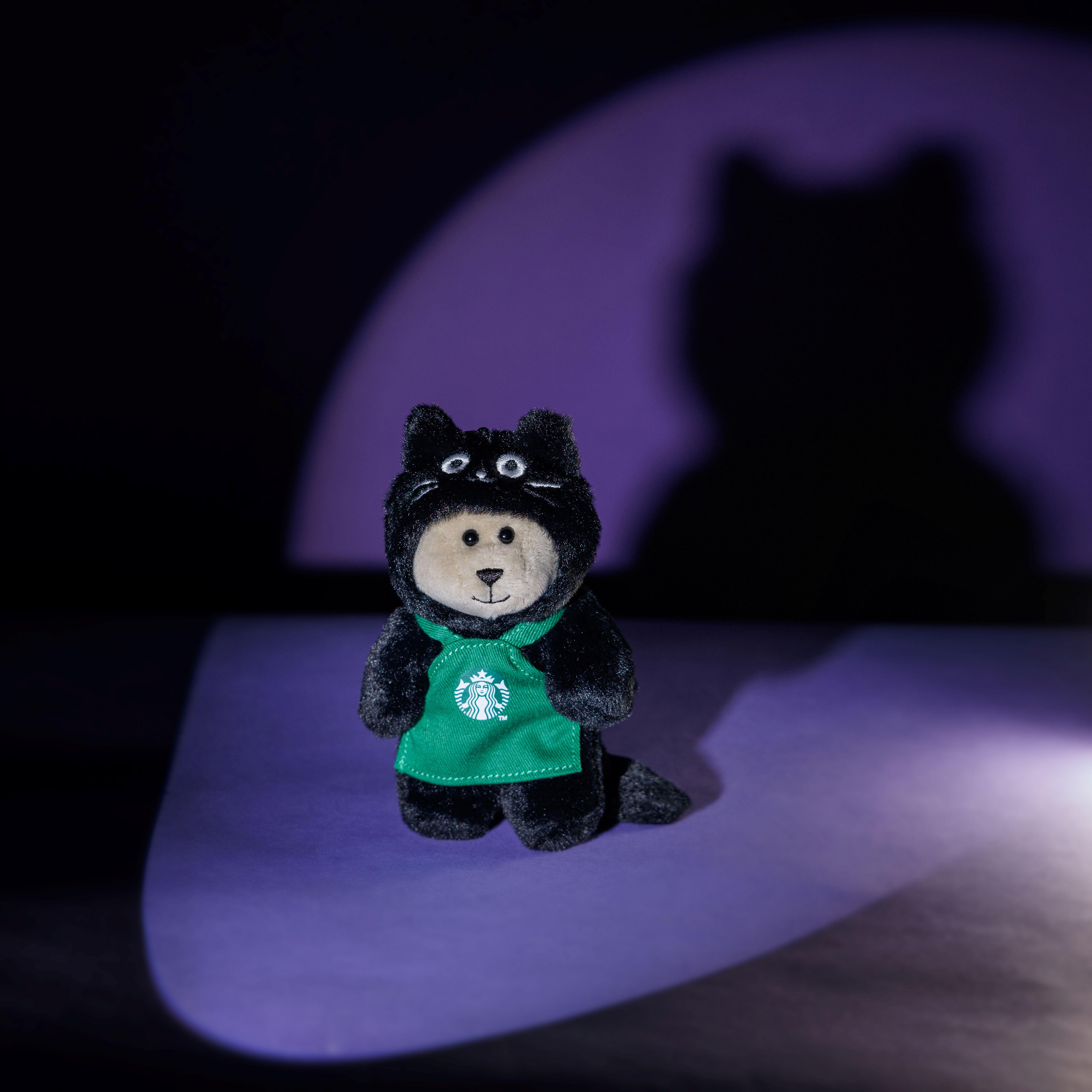 萬聖節星巴克熊匙扣(黑貓裝)