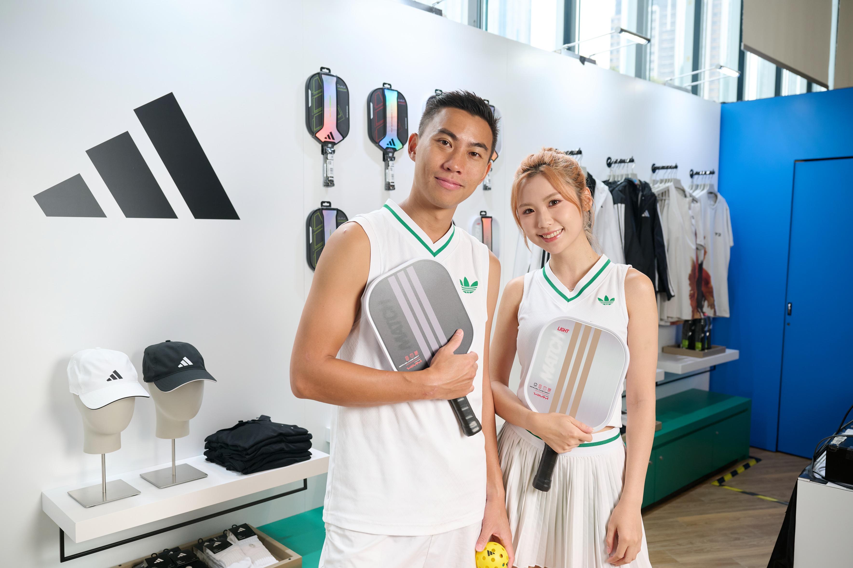 adidas開設全港首個匹克球主題限定店,店內有多款匹克球裝備及服飾。