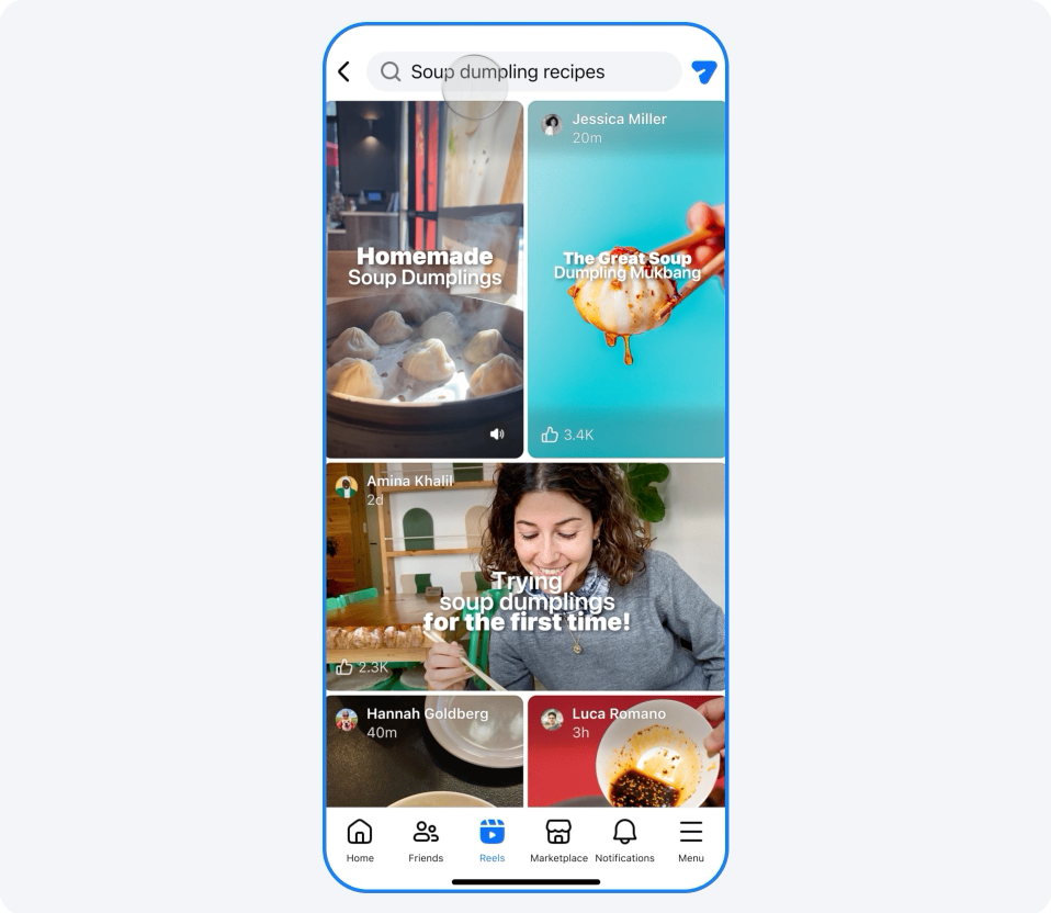 FB新功能|更聰明的演算法可推介更新及更貼近用戶興趣的影片。