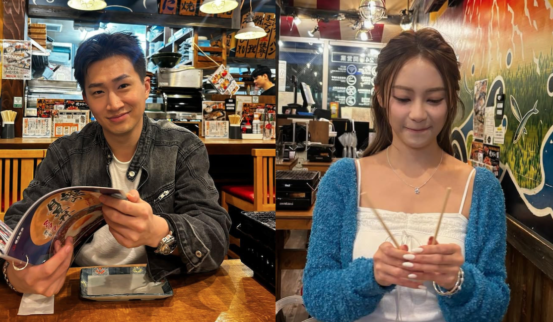 GM與葉蒨文一齊遊日,二人各自在IG狂派閃光蛋。