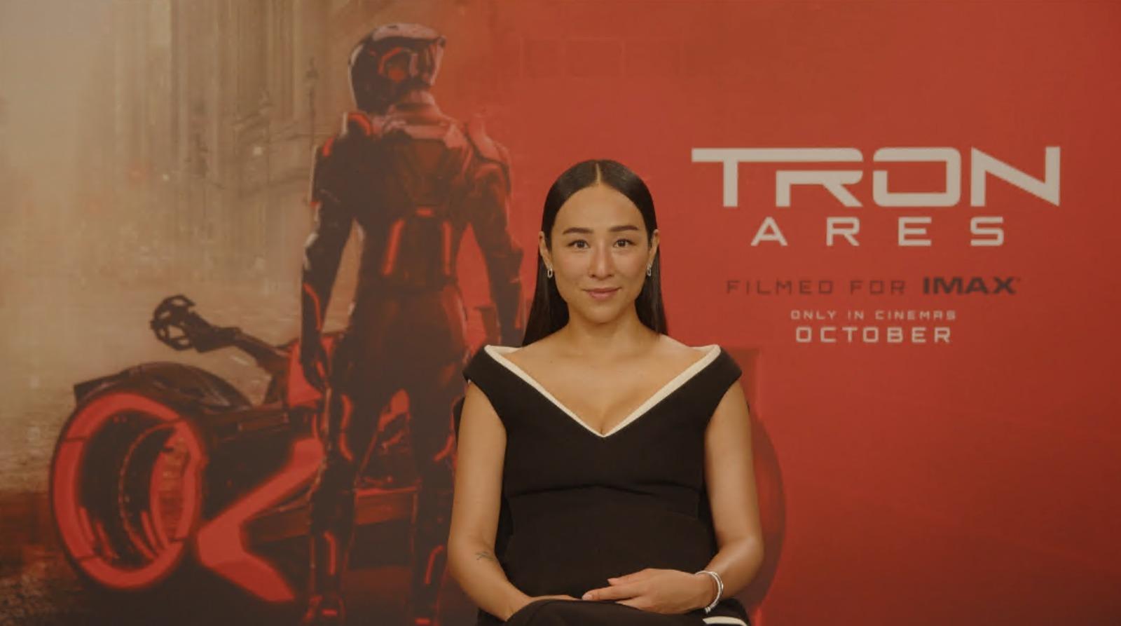 李姬蒂Greta Lee接受am730專訪,分享拍《創戰紀:戰神降臨》(Tron: Ares)的難忘事。