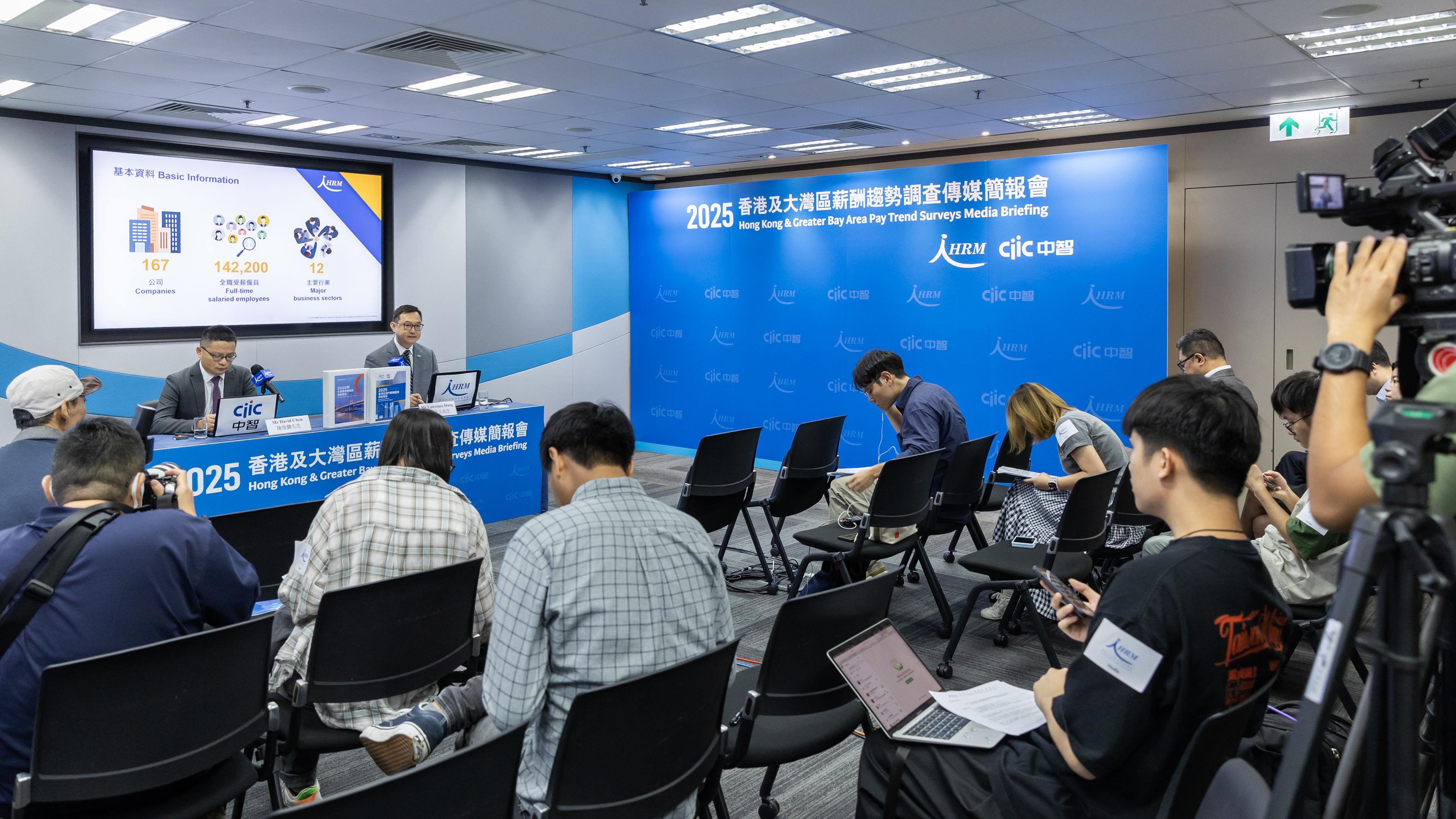 香港人力資源管理學會與中智管理諮詢,發表「2025年香港及大灣區薪酬趨勢調查」。