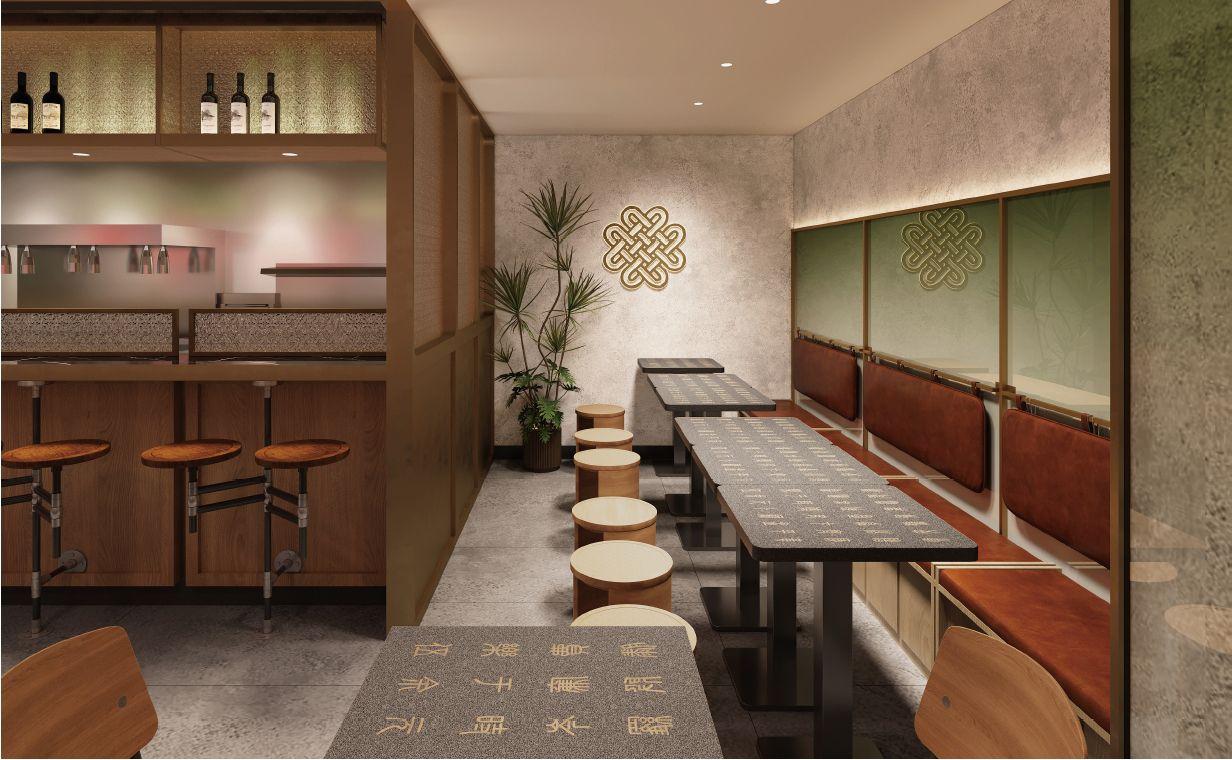 新店以囍帖和利是封為設計元素,並放了灣仔及利東街歷史圖片,突出這片土地的獨特氛圍。