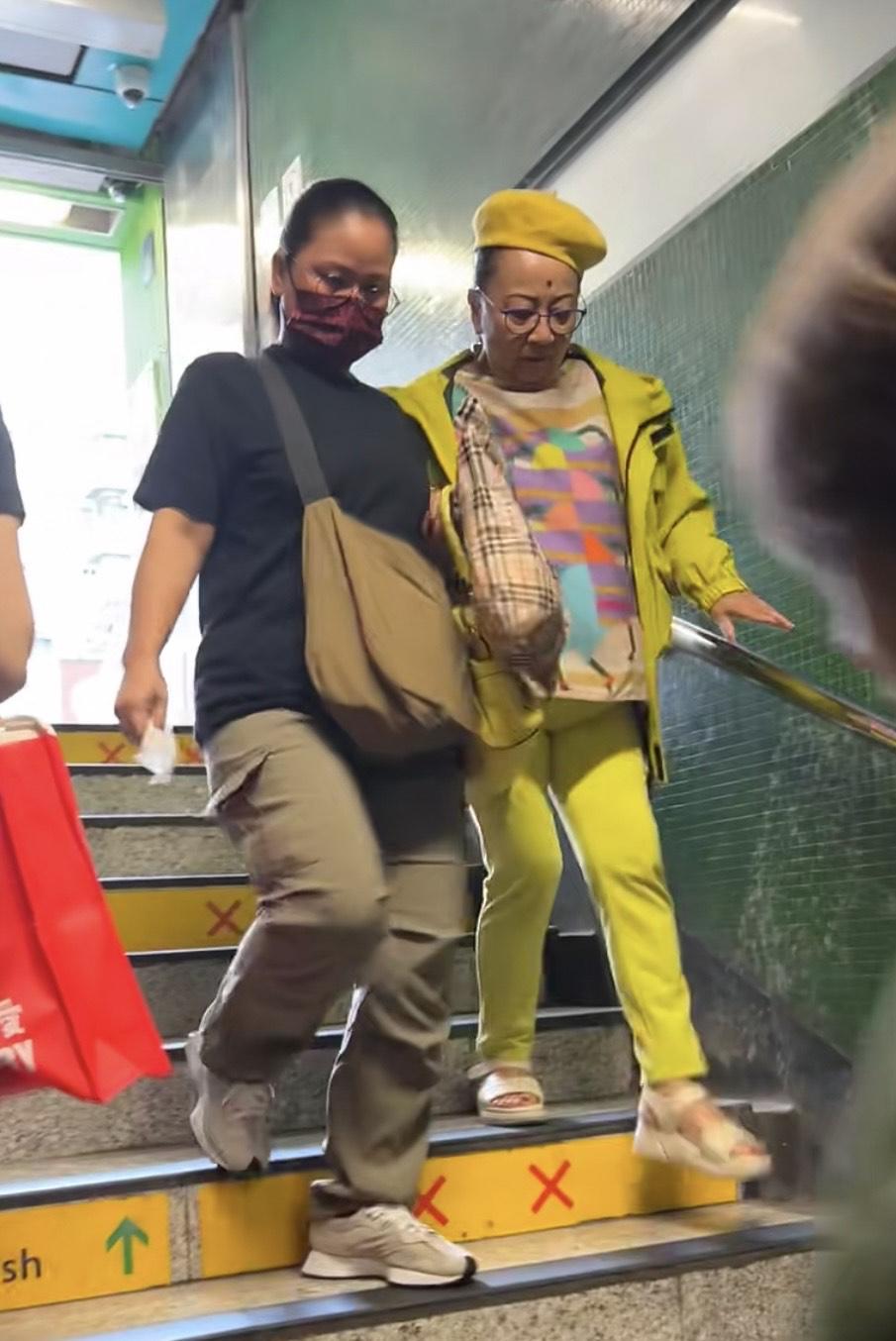 薛家燕貼地撘港鐵,享受2蚊優惠。