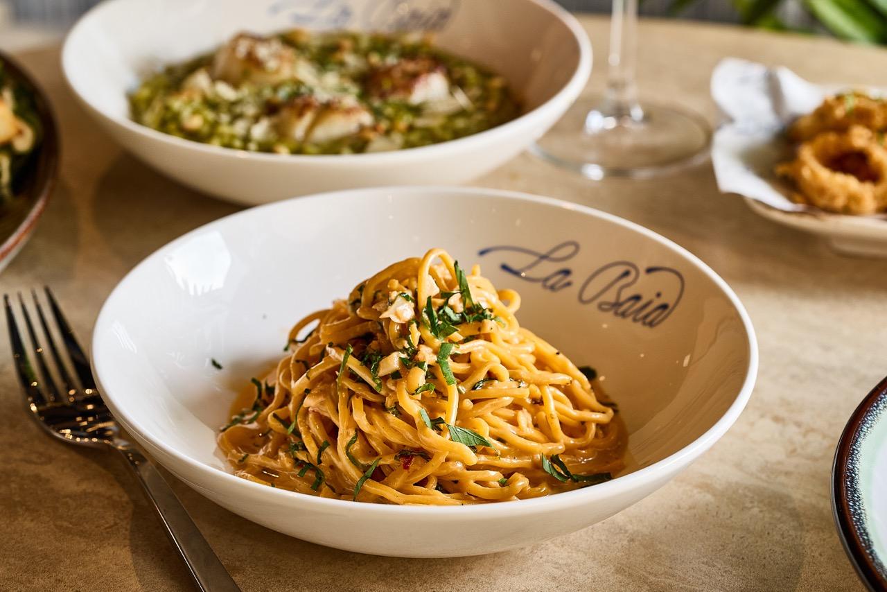 海膽蒜香扁意粉配油封香蒜($158)