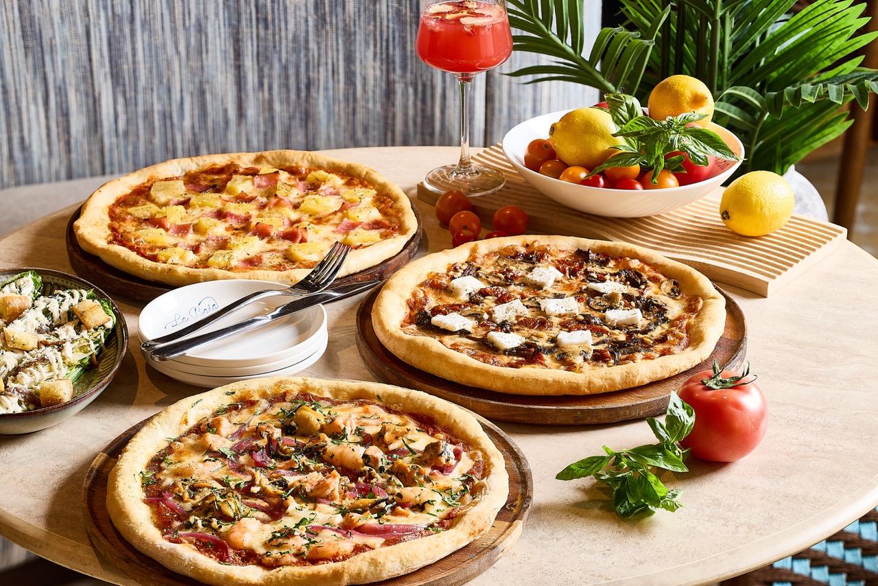 Calabria 辣味薄餅($158/12吋)、The Butcher 薄餅($168/12吋)、 Tropicana 薄餅($158/12吋)