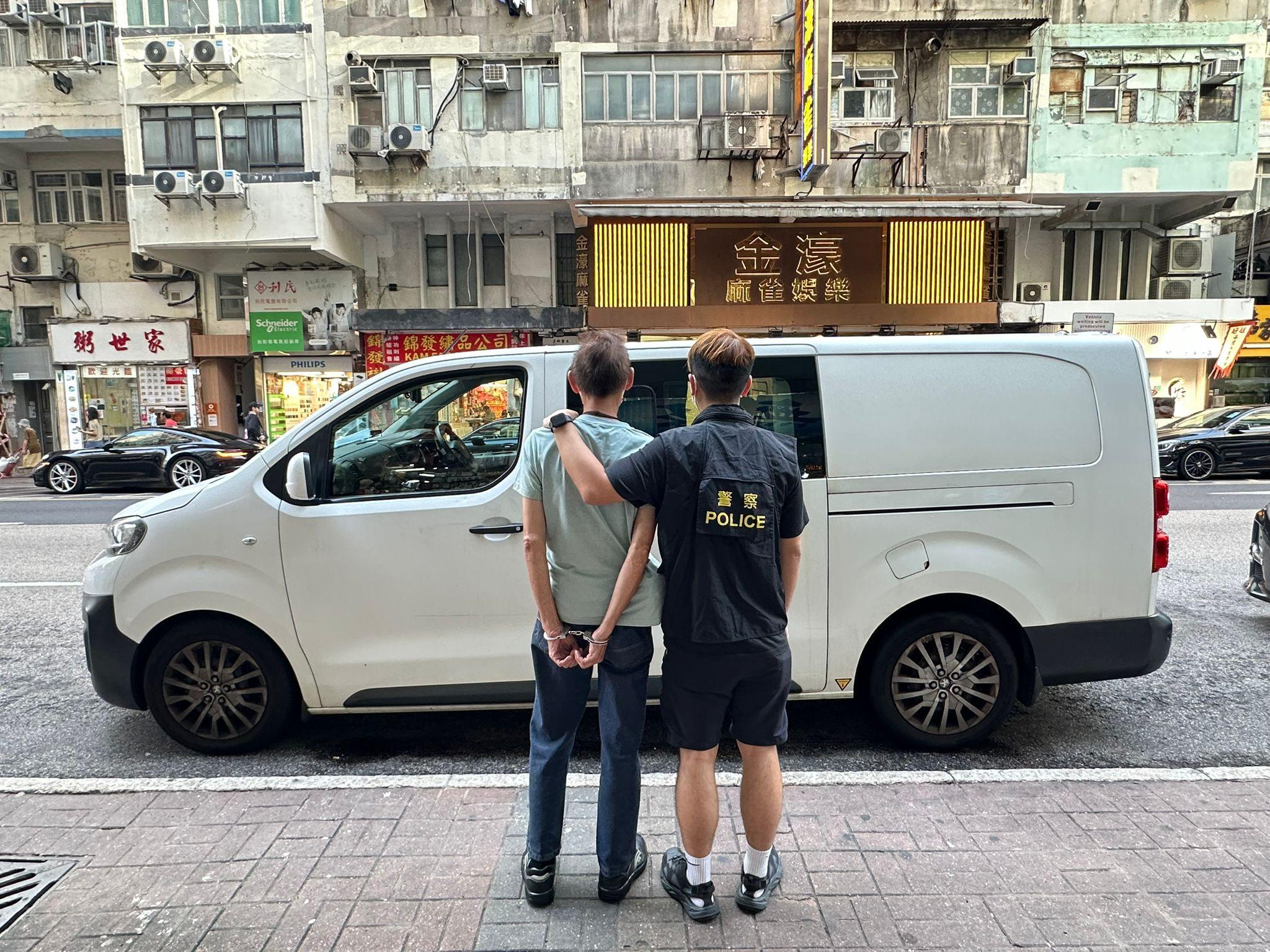 警方拘捕一名58歲姓葉本地男子。(警方提供)