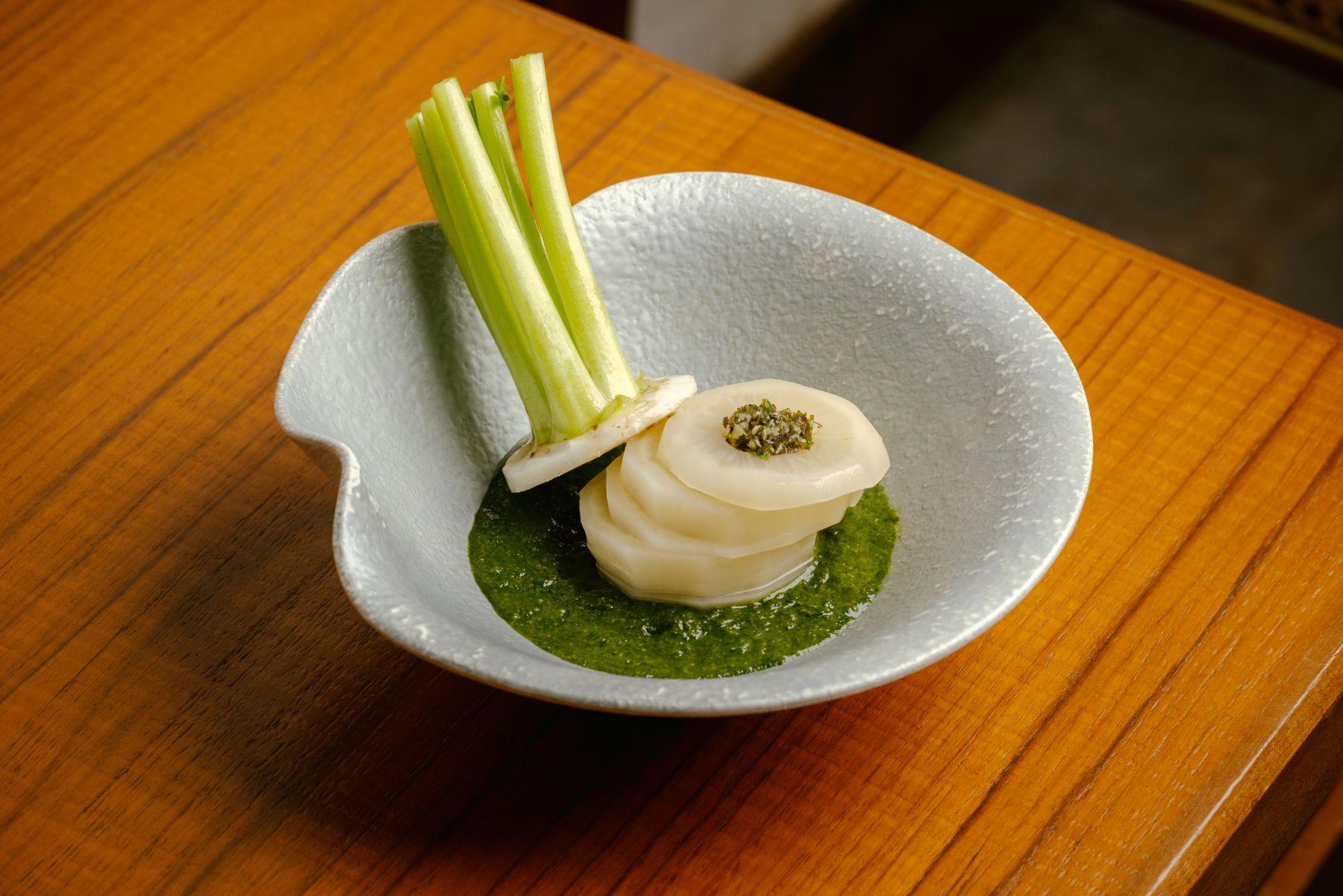 醃漬蘿蔔伴山形醃菜$68