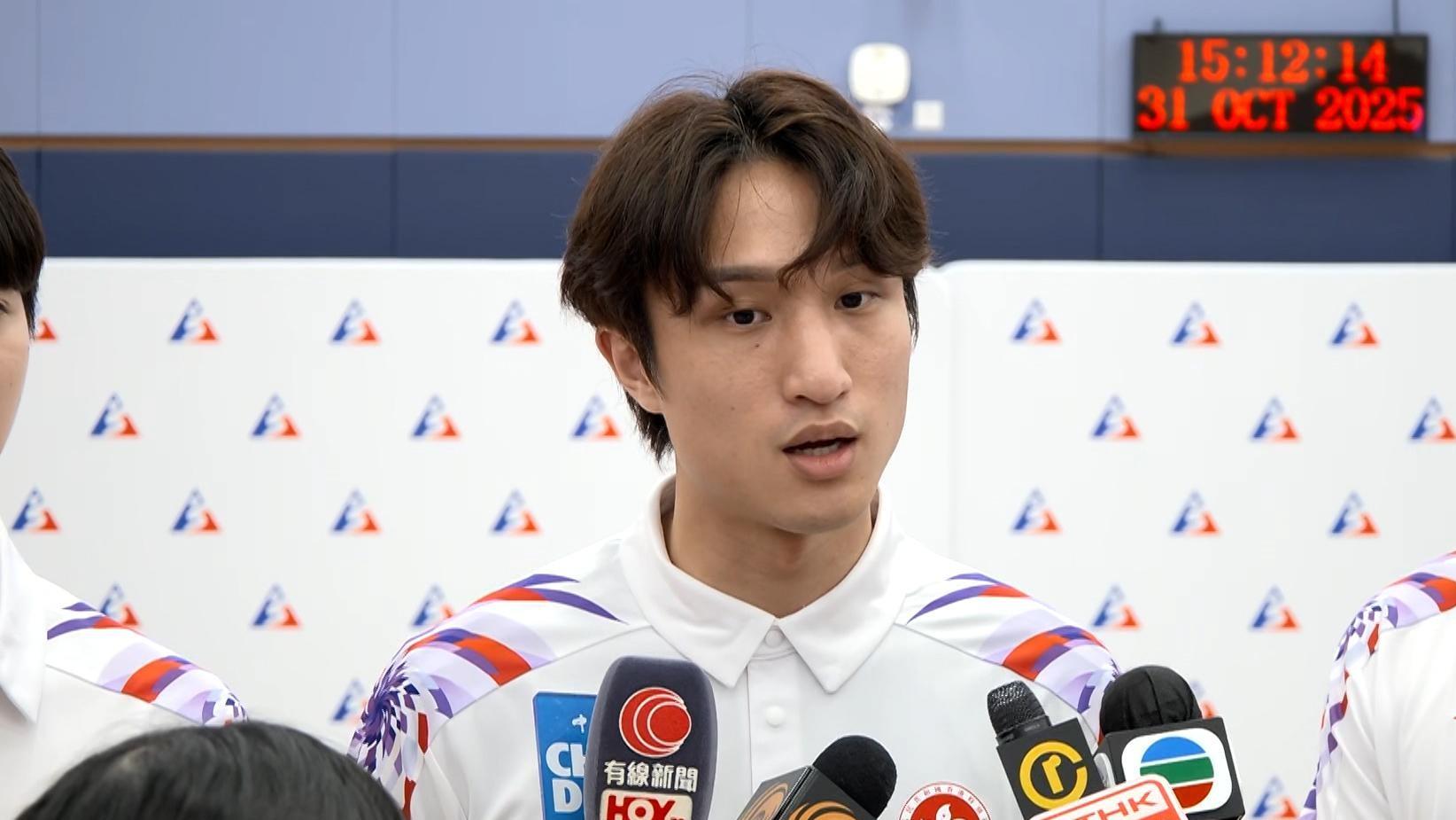 蔡俊彥形容近期成績是「雙刃劍」,既有信心、亦有壓力。(港台圖片)