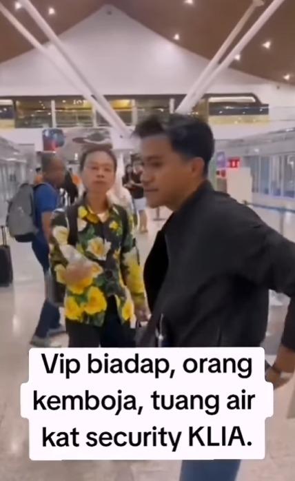 一名柬埔寨籍旅行社職員自稱VIP,涉嫌對航空公司人員施暴。(影片截圖)