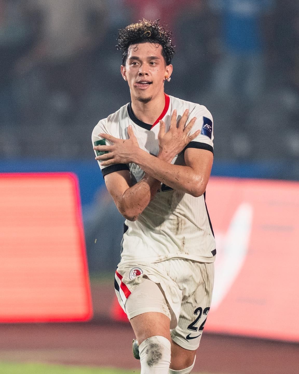 李小恆為香港隊單場攻入孟加拉3球。(HKFA FB)