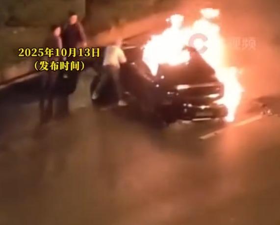 多名途人嘗試救出車內的司機。(網上圖片)