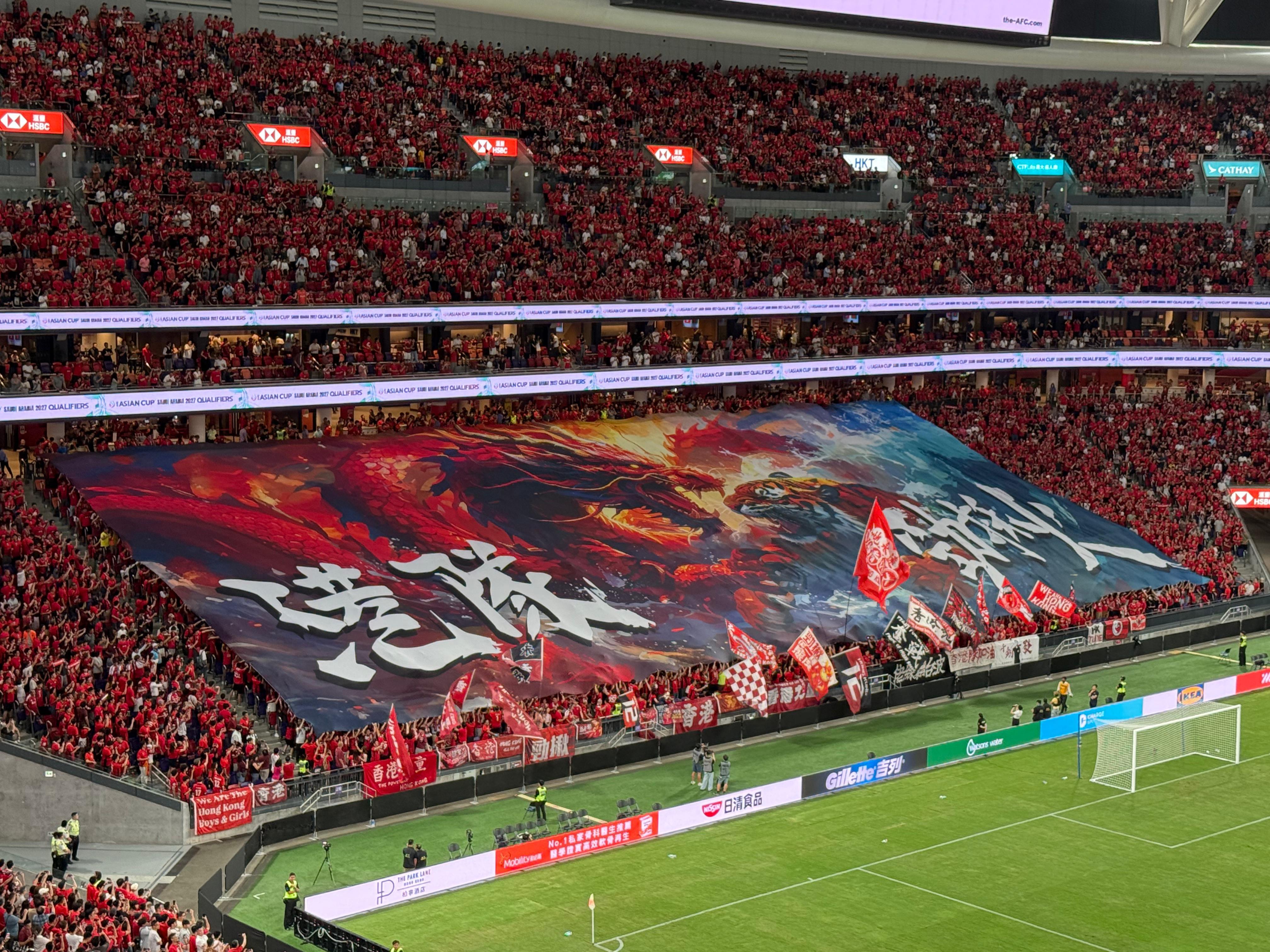 香港隊主場迎戰孟加拉。(《am730》記者攝)