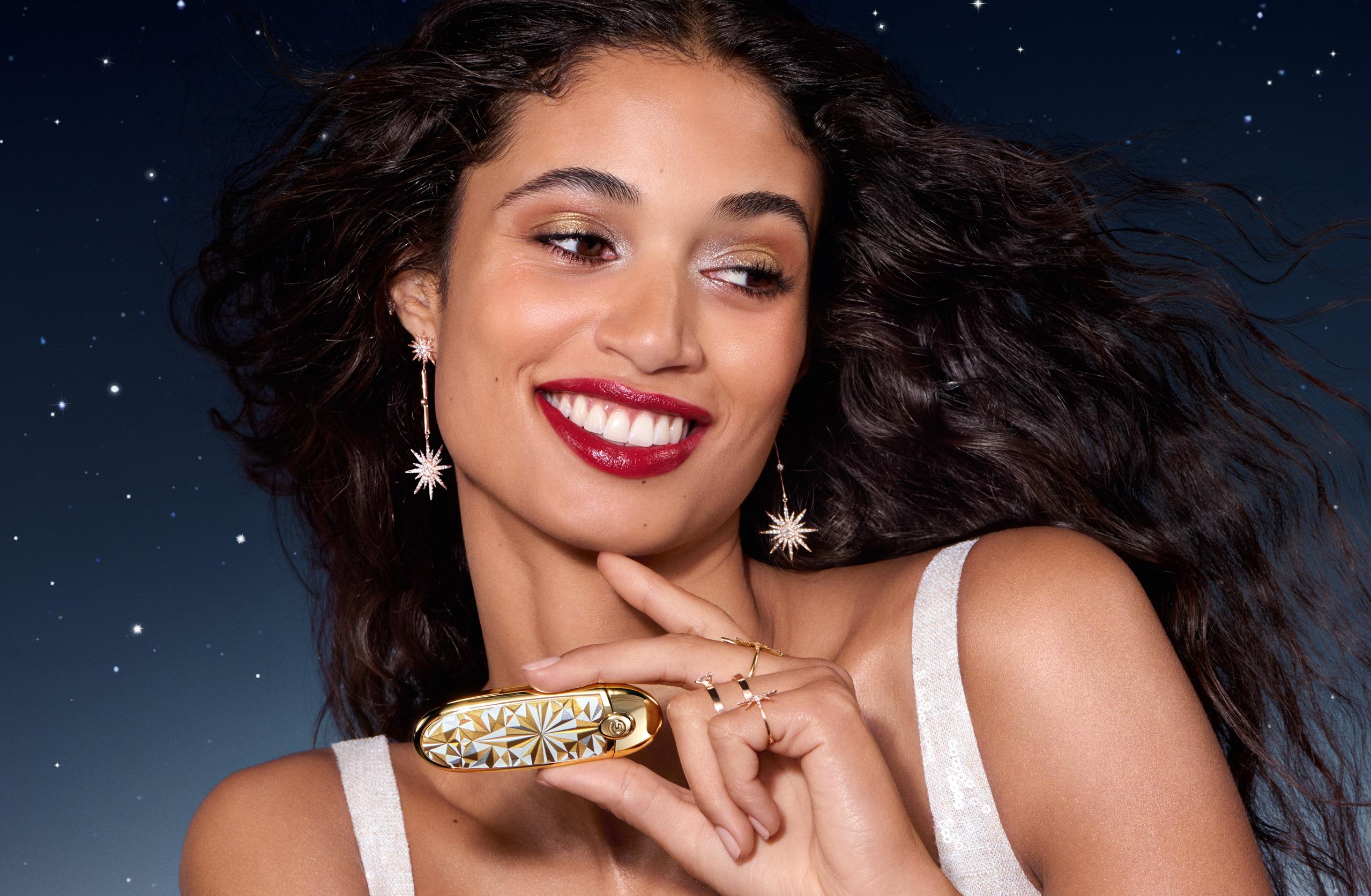 聖誕彩妝2025|嬌蘭 RougeG鎏光星辰寶石唇膏盒($320)及寶石唇膏($320)