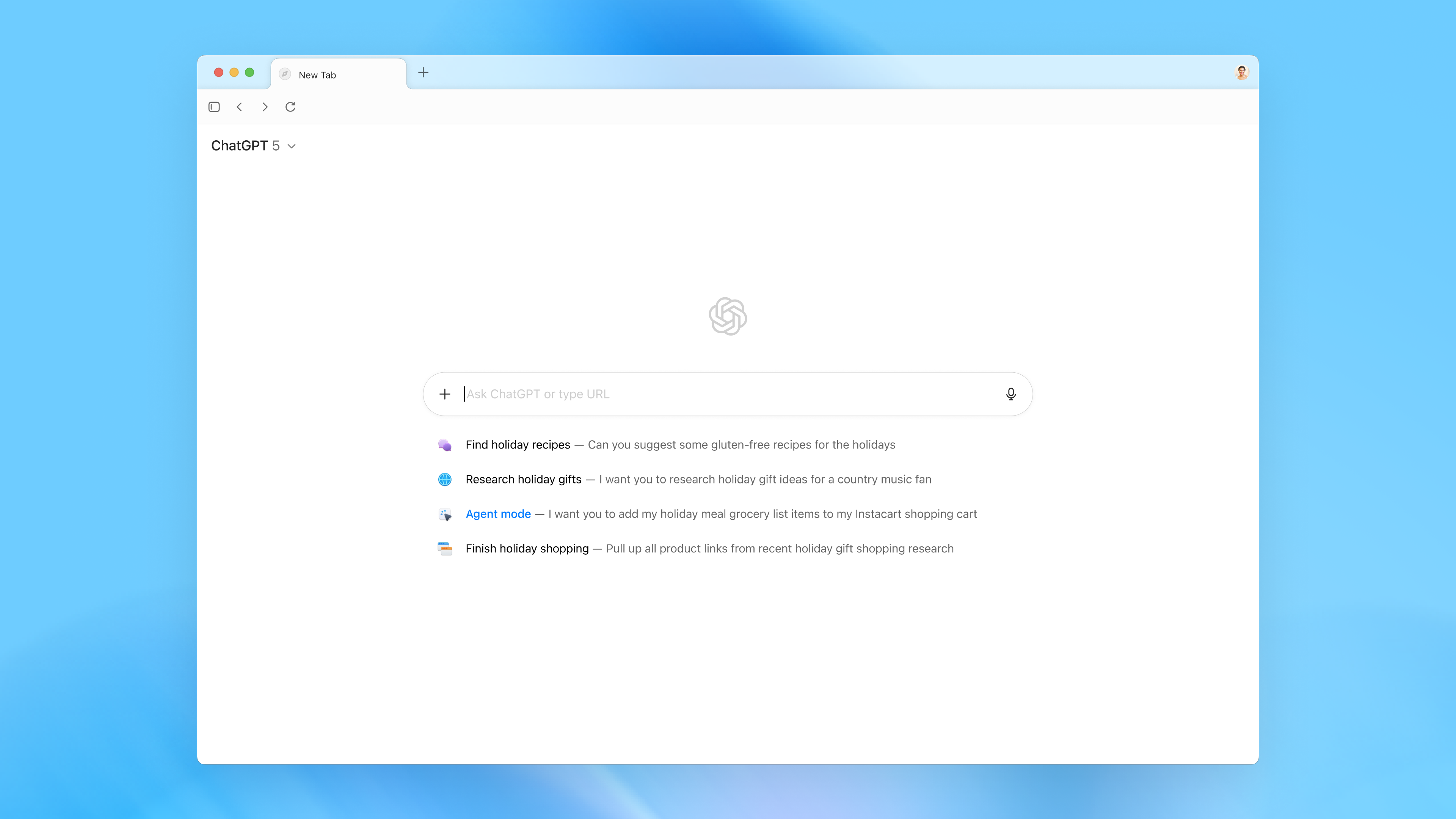 ChatGPT Atlas網頁瀏覽器融入了AI功能。