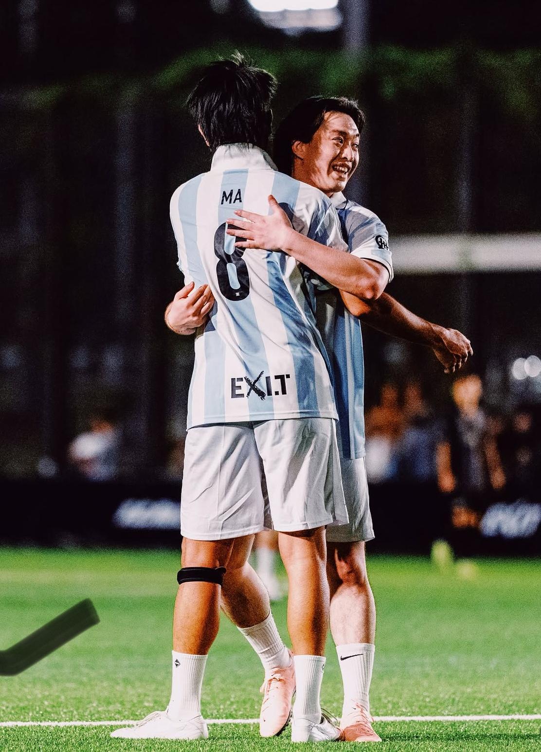 柳應廷出戰FC3球隊賽事,助攻馬志威為球隊先開紀錄。(IG@馬志威)