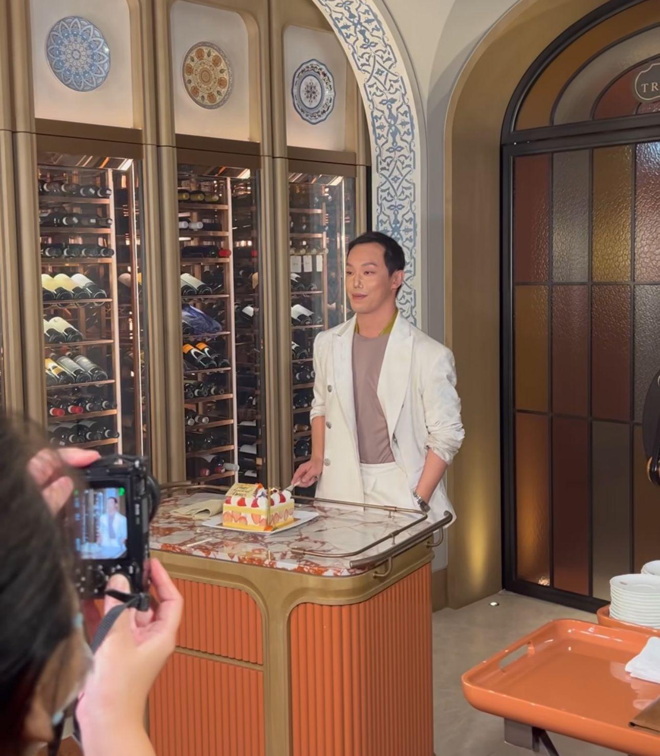 陳柏熹昨晚與家人及好友慶祝38歲生日。