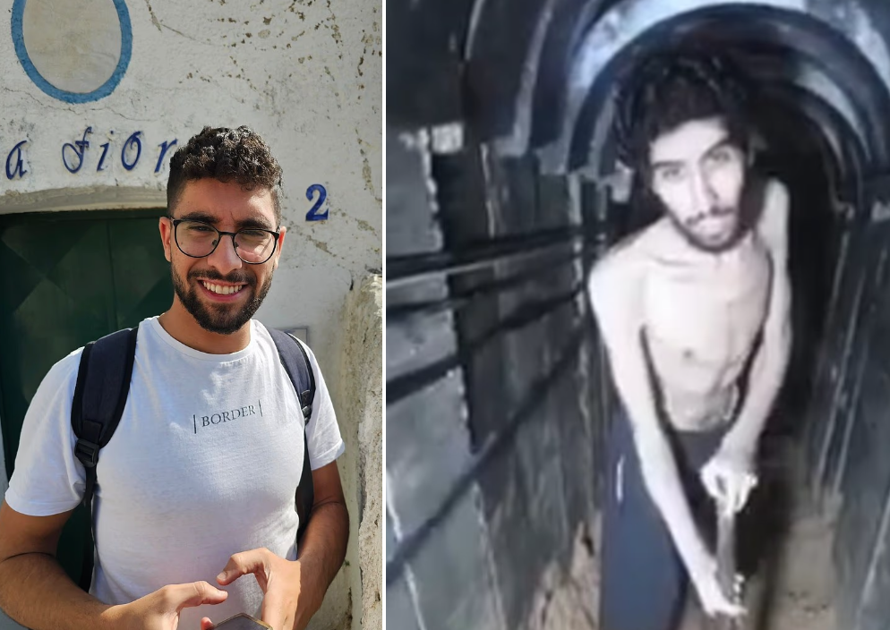 大衛被擄前身型健碩,之後變得骨瘦如柴。(互聯網)