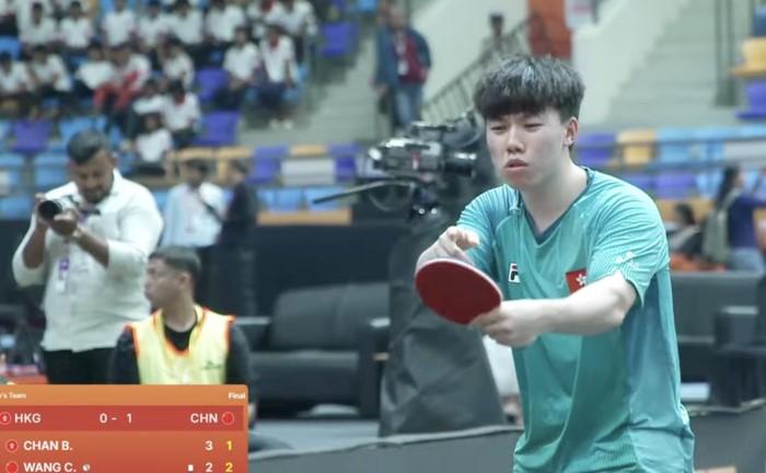 陳顥樺場上表現令人留下深刻印象。(中國香港乒乓總會)