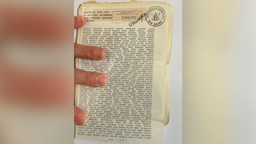 「最長姓名」健力士世界紀錄保持者屈堅斯(Laurence Watkins)改名時參考不少書籍。