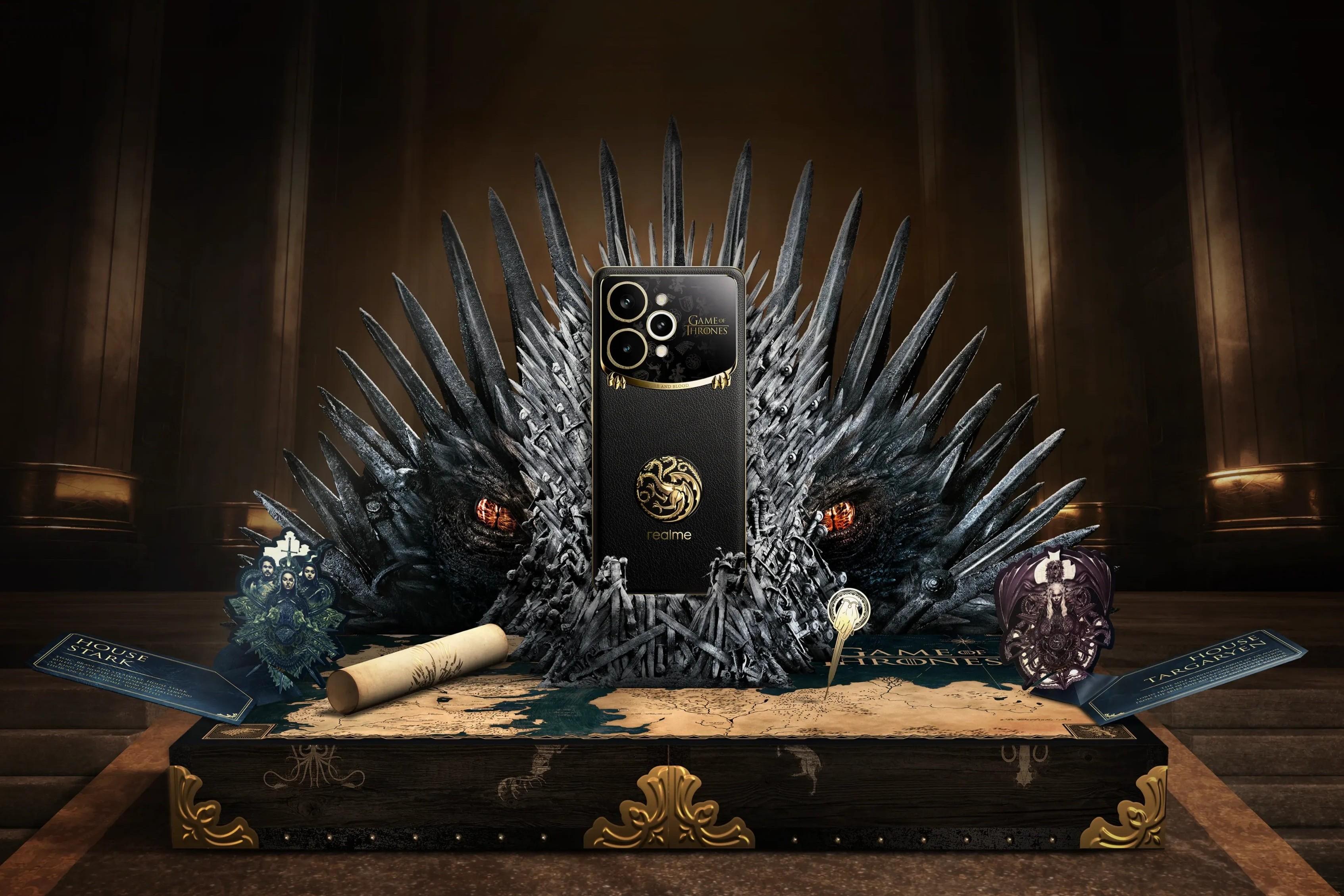realme 15 Pro《權力遊戲》限量版包裝盒精美細緻。