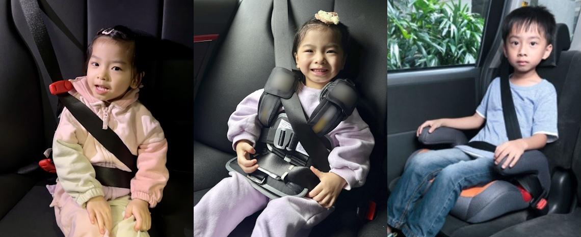 本周六起兒童乘坐私家車須使用兒童束縛設備。(運輸署)