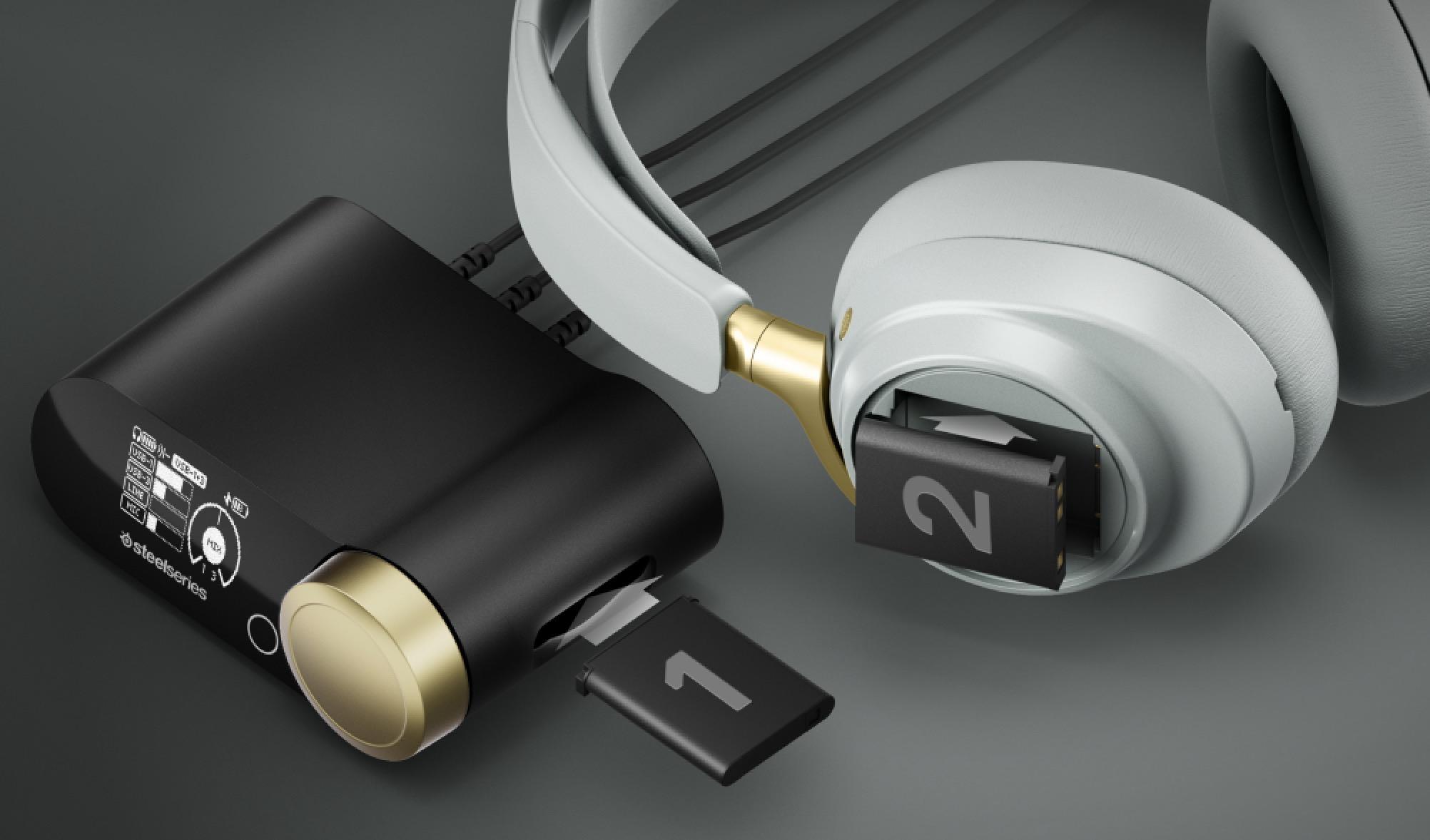 SteelSeries Arctis Nova Elite使用可拆式充電池。