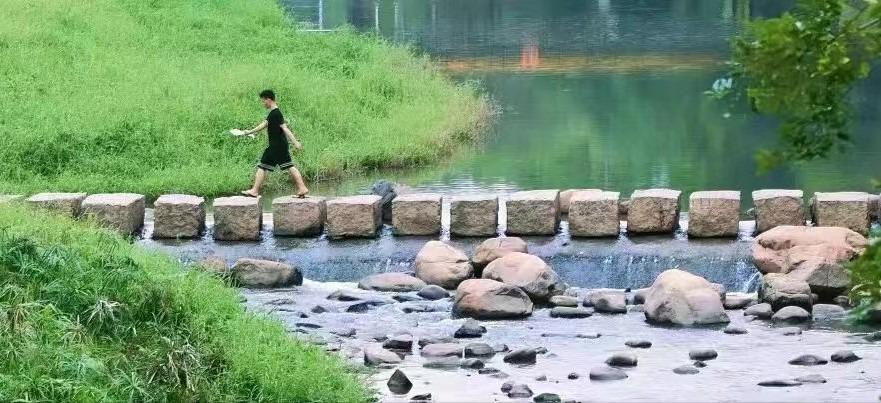 中心公園是深圳市福田區內的大型公園,由A到E分成五區,沿福田河串起連成一體。公園內河道景色十分美麗。(圖片來源:中共深圳市福田區委宣傳部)