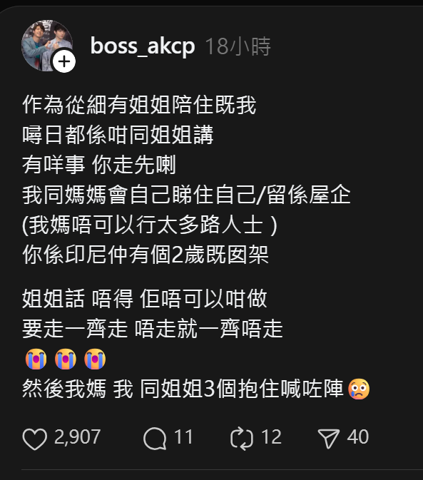 僱主叮囑先自行逃走 外傭:我點會忍心
