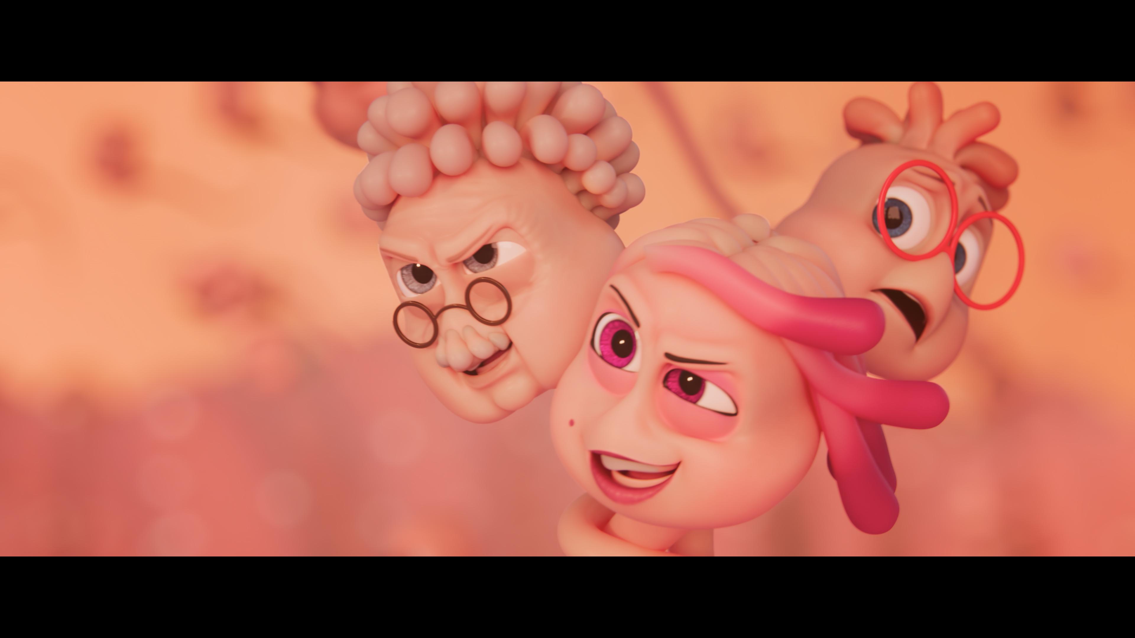 精蟲斯文、精精及教授。(《出精特工隊》劇照)