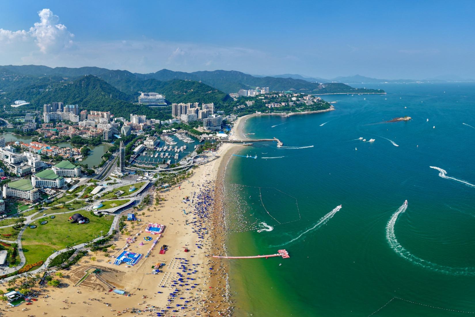 大梅沙海濱公園是近年深圳的陽光與海灘好去處。(圖片來源:視覺中國)