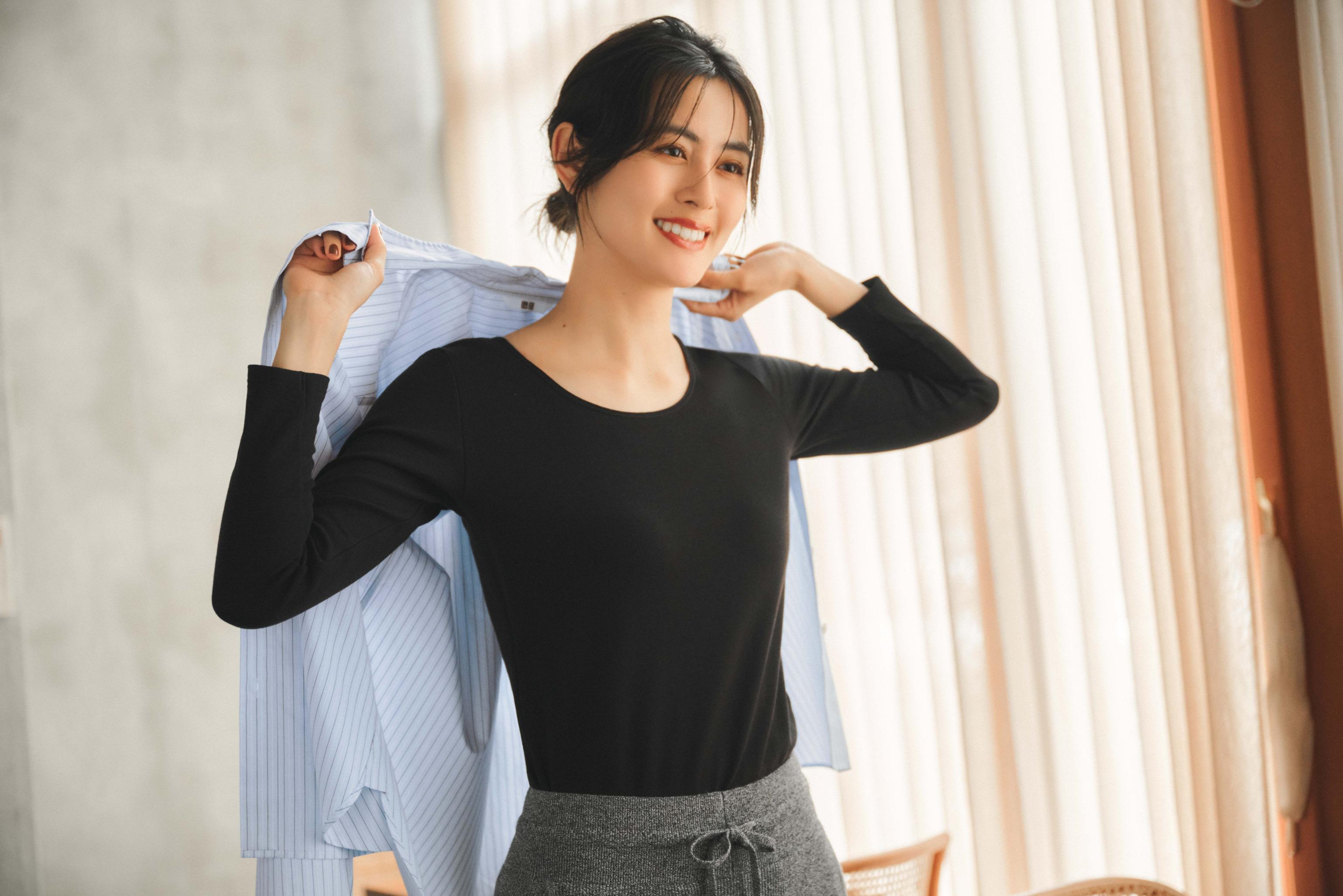 女裝 HEATTECH極暖棉質U領T恤 感謝價格 $99(原價$129)