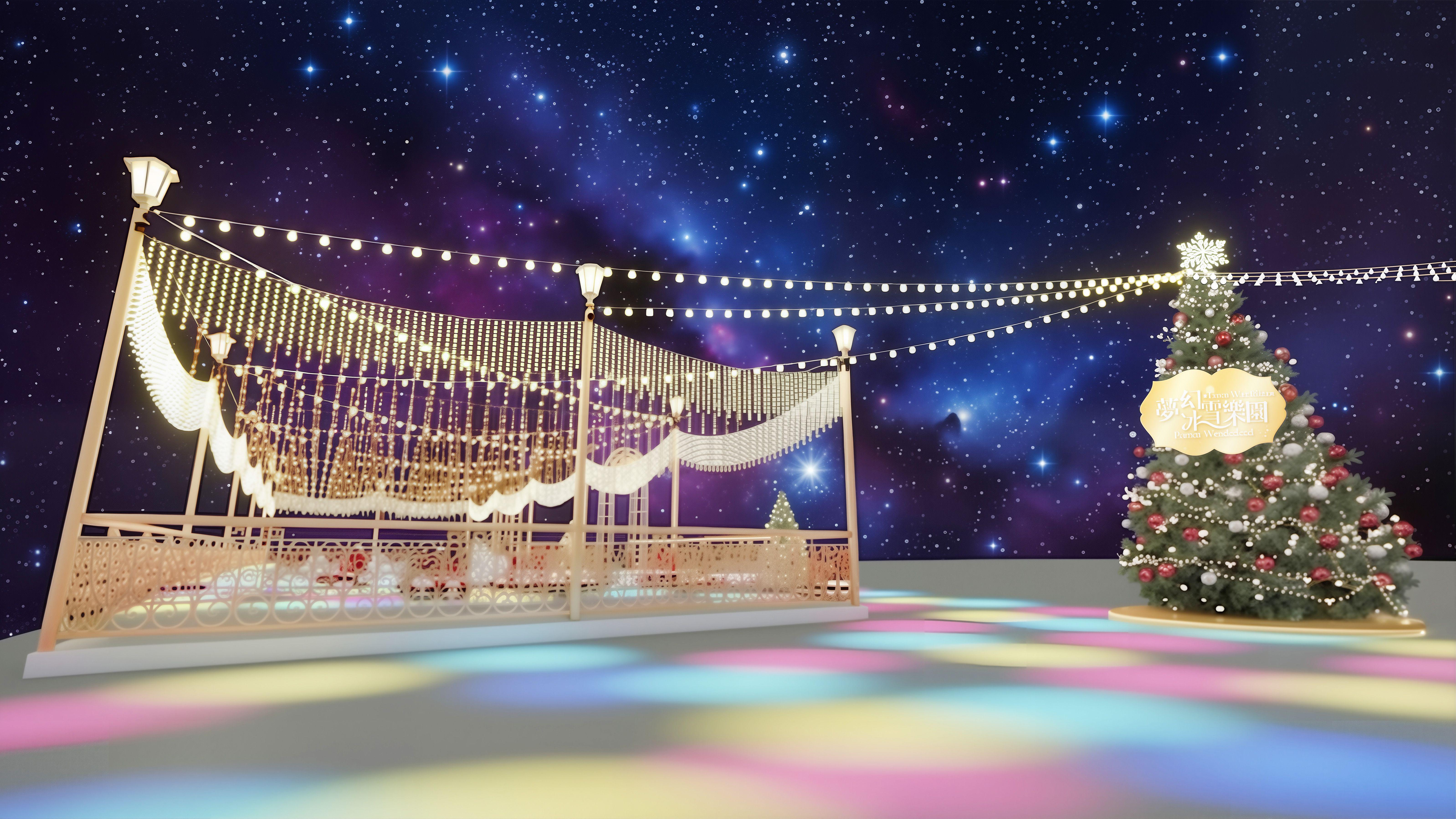 白雪光影聖誕樹