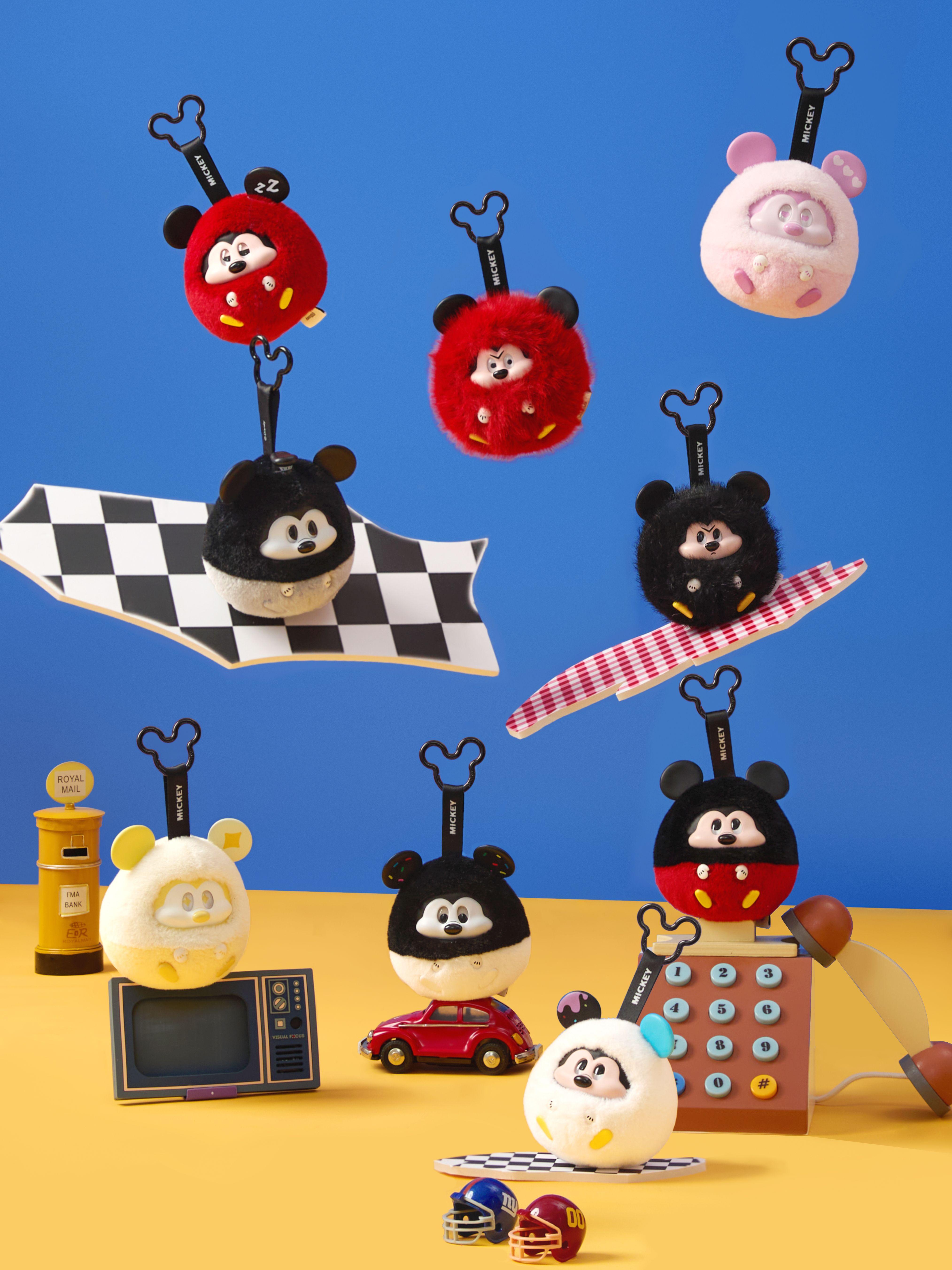 米奇有趣碰撞系列搪膠毛絨盲盒掛件