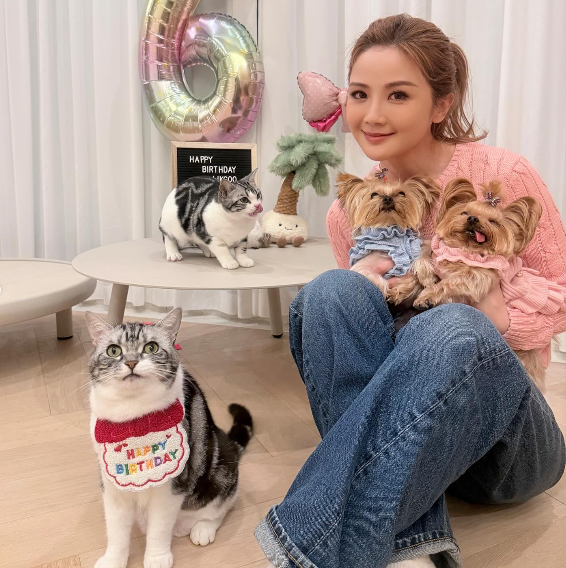 阿Sa透露今年屋企多了兩個新成員,分別是芝麻妹妹和阿Boo妹妹。