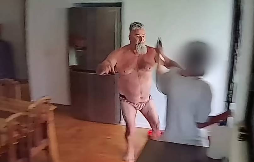 女子持剪刀闖入屋 澳男僅穿內褲對抗(有片)