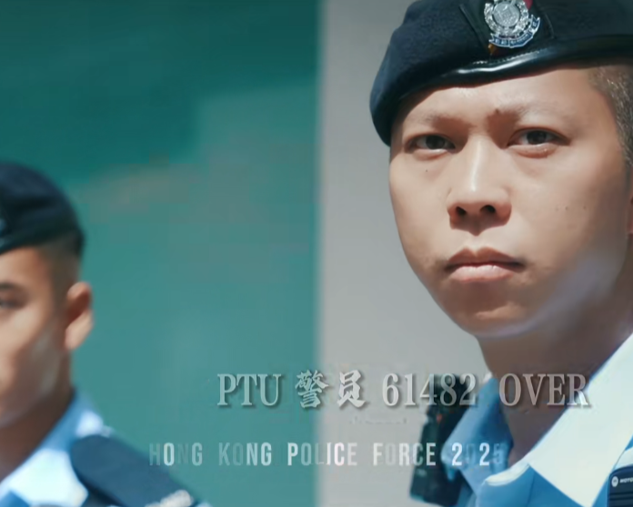 警察部入主社交平台抖音兩周年,特別請來藝人任達華參與演出,並以現實香港警察,與任達華曾主演經典電影《PTU機動部隊》上演交替情節。
