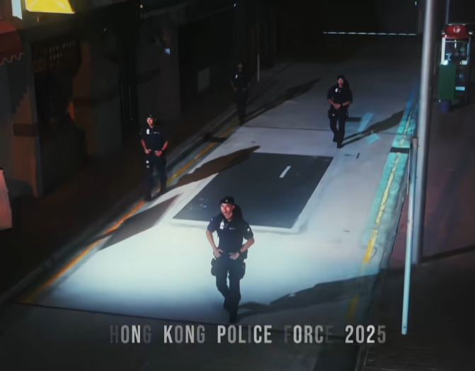 警察部入主社交平台抖音兩周年,特別請來藝人任達華參與演出,並以現實香港警察,與任達華曾主演經典電影《PTU機動部隊》上演交替情節。