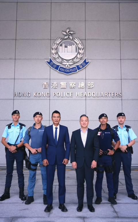 警察部入主社交平台抖音兩周年,特別請來藝人任達華參與演出,並以現實香港警察,與任達華曾主演經典電影《PTU機動部隊》上演交替情節。