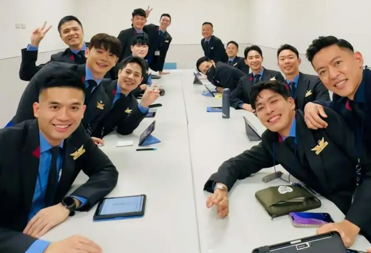 台灣的中華航空首次出現「全空少航班」(網上圖片)