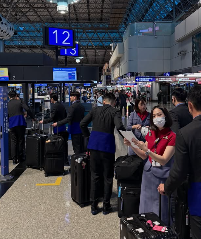 台灣的中華航空首次出現「全空少航班」(網上圖片)