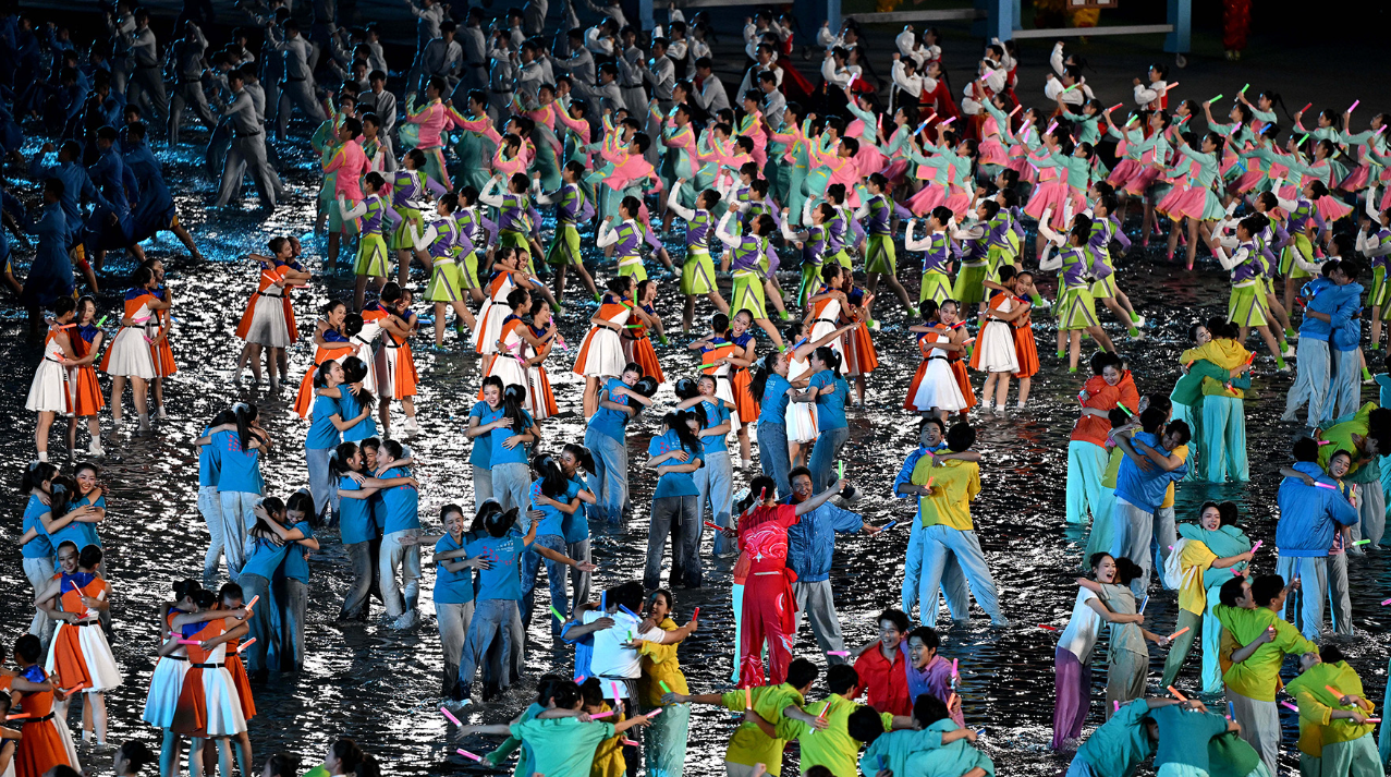 全運會閉幕式晚上舉行。(新華社)